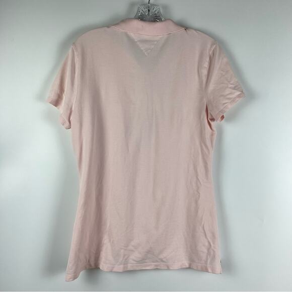 Tommy Hilfiger Pink Polo Shirt Preppy Women’s Size Large - Picture 5 of 9